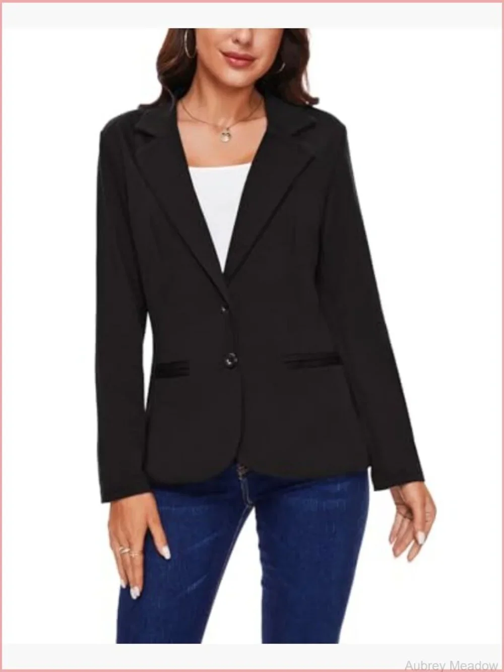 Long Sleeve Blazer Button Front Work Casual Office Lapel Suit Jacket